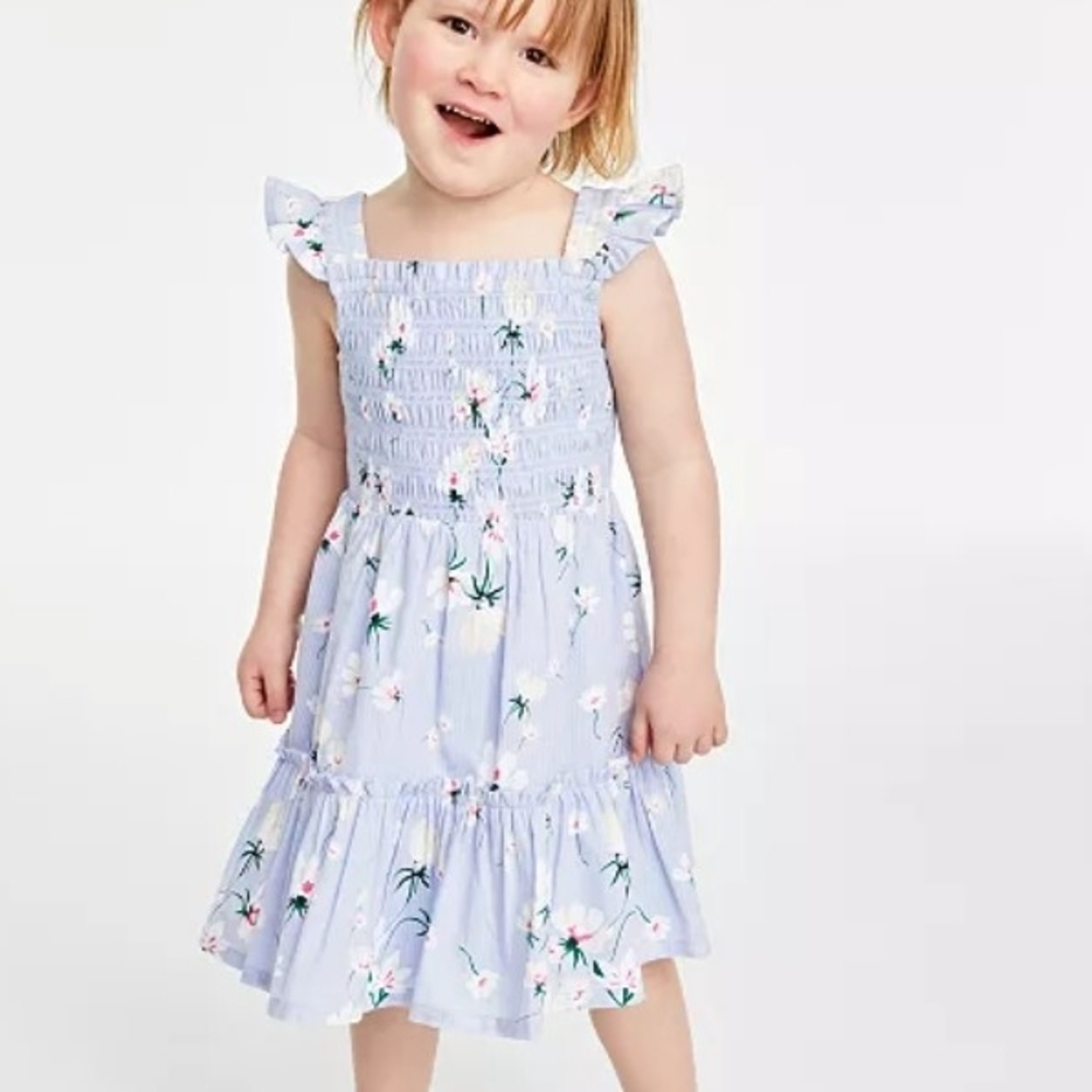 Adorable Light Blue Floral Kids Dress